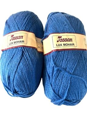 2 Skeins Jessan Lux Mohair Blend 200 g ea Same Dye Lot New